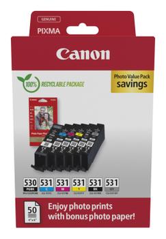 CANON PGI-530/ CLI-531 PGBK/ C/ M/ Y/ BK/  GY PHOTO VALUE SUPL (6117C004)