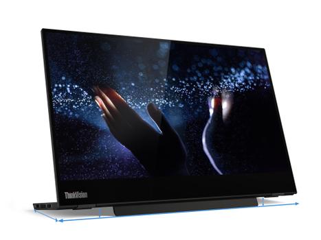 LENOVO ThinkVision M14t - LED monitor - 14" - portable - touchscreen - 1920 x 1080 Full HD (1080p) @ 60 Hz - 300 cd/m² - 700:1 - 6 ms - 2xUSB-C - raven black (62A3UAT1WL)