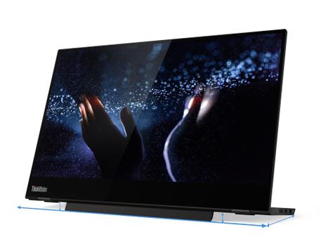 LENOVO ThinkVision M14t - LED monitor - 14" - portable - touchscreen - 1920 x 1080 Full HD (1080p) @ 60 Hz - 300 cd/m² - 700:1 - 6 ms - 2xUSB-C - raven black (62A3UAT1WL)