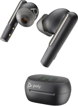 POLY VOYAGER FREE 60+ UC WITH TOUCHSCREEN CHARGE CASE TEAMS USB-C F60TR F60TL F60T CBF60+ BT700C BLACK WW (216066-02)