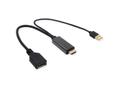 VALUE HDMI to DP F with USB Cable 