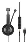EPOS SC 75 USB MS - Headset - on-ear - wired - USB, 3.5 mm jack - black (1000635)