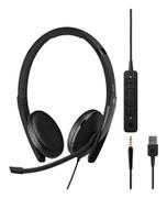 EPOS SENNHEISER ADAPT 165T USB II WITH USB-A, 3.5MM JACK WIRED DOUBLE-SIDED INLINE CALL CONTROL MS