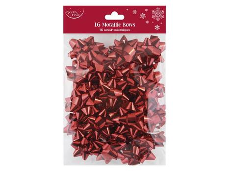 EUROWRAP Rosetter EUROWRAP metallic rød (16) (X-34328-BC*12)