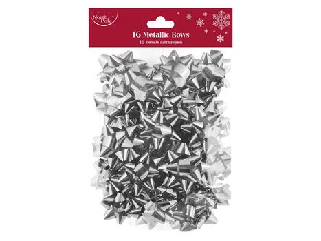 EUROWRAP Rosetter EUROWRAP metallic sølv (16) (X-34334-BC*12)