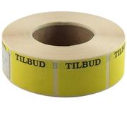 WhiteLabel Rabatetiket TILBUD 25x35mm gul 1000stk