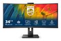 PHILIPS 34inch 3440x1440 100Hz VA CURVED H/A 180MM ULTRAWIDE USB-C DOCKING DISPLAY RJ45 PD 100W USB HUB SPEAKERS WEB CAM 5MP (34B1U5600CH/23)