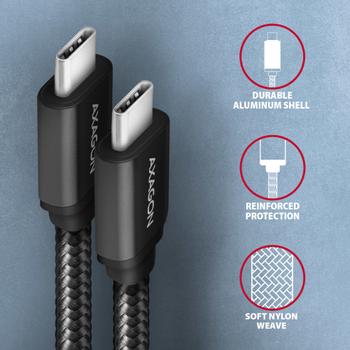 AXAGON BUCM3-CM15AB SPEED USB-C <> USB-C 3.2 Gen 1 Kabel 1.5 m (BUCM3-CM15AB)
