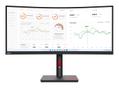 LENOVO ThinkVision T34w-30, LED-skjerm,  Curved 34" , 3440 x 1440 UWQHD, 350 cd/m² 3000:1, 4 ms, USB-C, LAN/RJ45 (63D4GAT1EU)