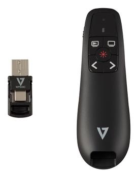 V7 WIRELESS PRESENTER DUAL USB-C/A 2.4GHZ RF RED LASER POINTER ACCS (WP500C)