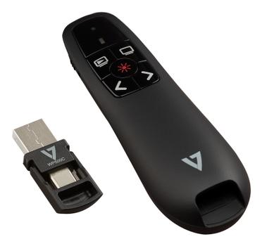 V7 WIRELESS PRESENTER DUAL USB-C/A 2.4GHZ RF RED LASER POINTER ACCS (WP500C)