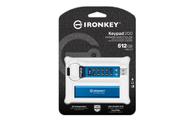 Kingston 512GB IronKey Keypad 200 FIPS 140-3 Lvl 3 Pending AES-256 Encrypted (IKKP200/512GB)