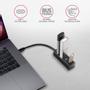 AXAGON HUE-M1C 4x USB 3.2 Gen 1 MINI hub, metal, 20cm USB-C Kabel (HUE-M1C)
