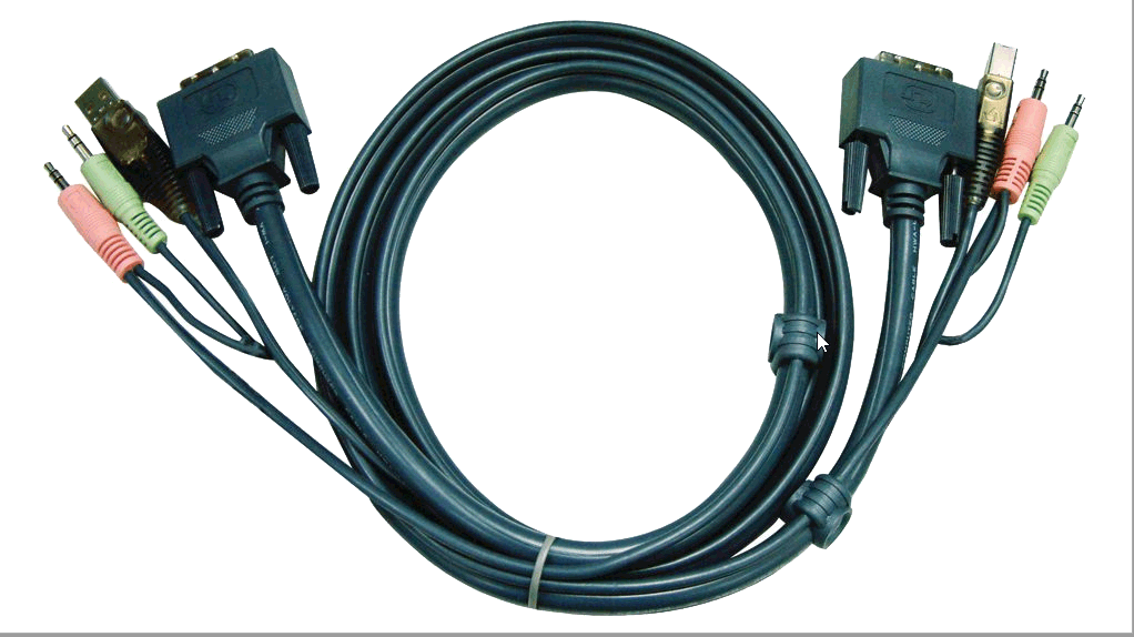 ATEN DVI KVM CABLE WITH USB AUDIO (2L-7D02U)