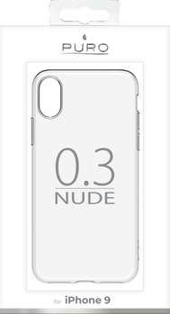 PURO 0,3 Nude iPhone XR, Transparent Silikondeksel,  gjennomsiktig (IPCX6103NUDETR)