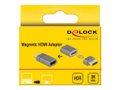 DELOCK Adapter HDMI ma-> fm,Grey Magnetic