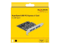 DELOCK PCI Express x1 Card to 4 x external USB Type-A female SuperSpee