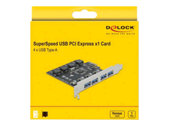 DELOCK 90509, PCIe, USB 3.2 Gen 1 (3.1 Gen 1), PCIe 2.0, China, 5 Gbit/s, 0 - 40 °C