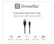 XTREMEMAC PREMIUM BRAIDED MICRO-USB  - 2M - Black