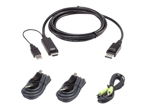 ATEN Cable kit: 1x True 4K 1.8M HDMI to DisplayPort Active Cable (2L-7D02UHDPX4)