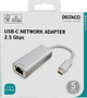 DELTACO USB-C network adaptor 2,5G, aluminium