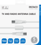 DELTACO Antenna cable 75Ohm   nickel-plated connectors 10m