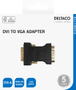DELTACO DVI-A - VGA adapter, 1920x1200 60Hz, black
