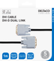 DELTACO DVI-D Dual Link cable, 1080p 60Hz, 1m, black