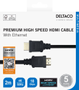 DELTACO Premium High Speed HDMI cable, 4K UHD, 2m, black