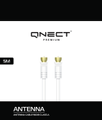 QNECT Antenna cable ClassA male-male F-connec fer 5m Wht