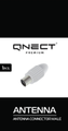 QNECT Antenna connector male straight, White