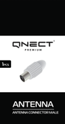 QNECT Antenna connector male straight, White