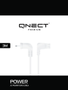 QNECT Mains cable Euro angled - type C7 angled 3m, wht