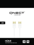 QNECT High Speed HDMI w/Eth 4K UHD 18GB slim, 3m, White