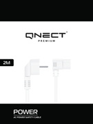 QNECT Mains cable Safety angled - type C13 angled 2m wht