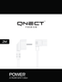 QNECT Mains cable Safety angled - type C13 angled 2m wht