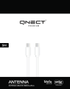QNECT Antenna cable ClassA male-female fer YS 5m White