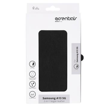Essentials Samsung Galaxy A13 5G PU wall, detach,  3 card, Black (1110722)