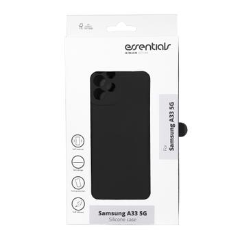 Essentials Samsung Galaxy A33 silicone back cover, Black (1110747)