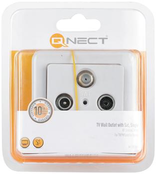 QNECT Antenne slutdåse TV/FM/SAT HF-tæt hvid - qty 1 (303691)