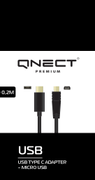 QNECT USB 3.1 C male - USB 2.0 type B Micro male, 0.2m