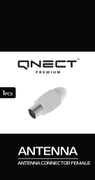 QNECT Antenna plug female straight, 10.5mm, White