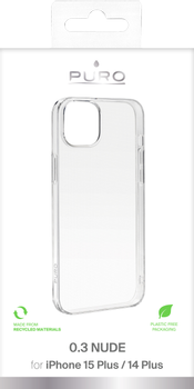 PURO iPhone 15 Plus 0.3 NUDE Ultra slim TPU case (PUIPC156703NUDETR)