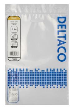 DELTACO Power cable IEC C14 - IEC C5, 0,5m, black (1902267)