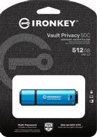 Kingston IronKey Vault Privacy 50C IKVP50C - USB-flashstasjon - 512 GB - TAA-samsvar