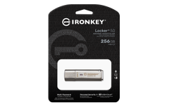 KINGSTON 256GB USB 3.2 IRONKEY LOCKER+50 AES USB W/256BIT ENCRYPTION EXT