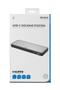 DELTACO USB-C dock, triple, 2x HDMI/DP, USB-C/USB-A/RJ45/SD/3.5mm