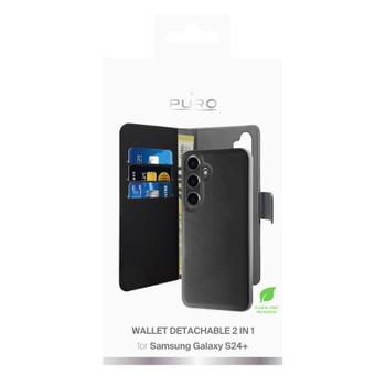 PURO Samsung Galaxy S24+ wallet, detachable,  black (PUSGS24PBOOKC3BLK)