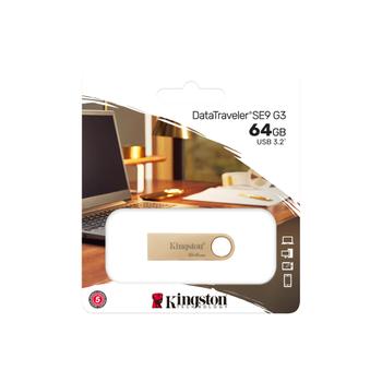KINGSTON 64GB 220MB/s Metal USB 3.2 Gen 1 DataTraveler SE9 G3 (DTSE9G3/64GB)