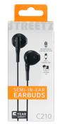 STREETZ C210 Semi-in-ear earphones, 3-button, USB-C, black